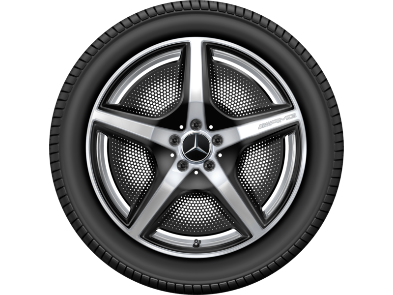 AMG 5-spoke wheel, 50.8 cm (20-inch), high-sheen, EQE, 255/40 R20/, vanadium silver, A2954000000