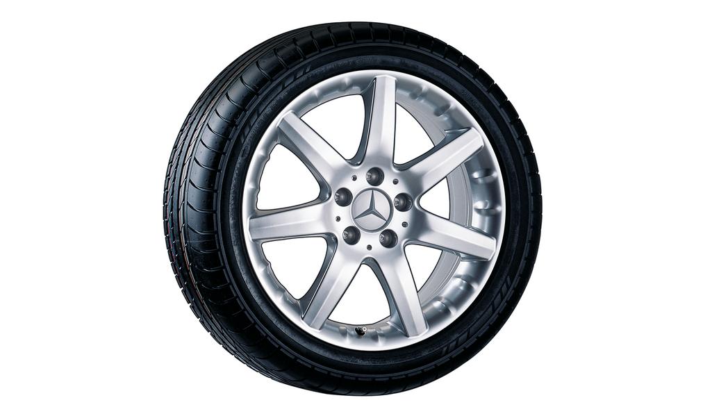7-Speichen-Rad, Alshain, 43,2 cm (17 Zoll), A-Klasse, 205/40 R17/, sterlingsilber, B66471513