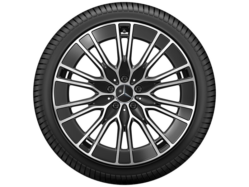 10-twin-spoke wheel, Aero, 50.8 cm (20-inch), high-sheen, 245/40 R20/, black, A21440125007X23