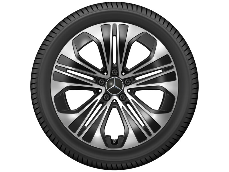 5-Speichen-Rad, Aero, 48,3 cm (19 Zoll), glanzgedreht, 275/40 R19/, schwarz, A21440124007X23