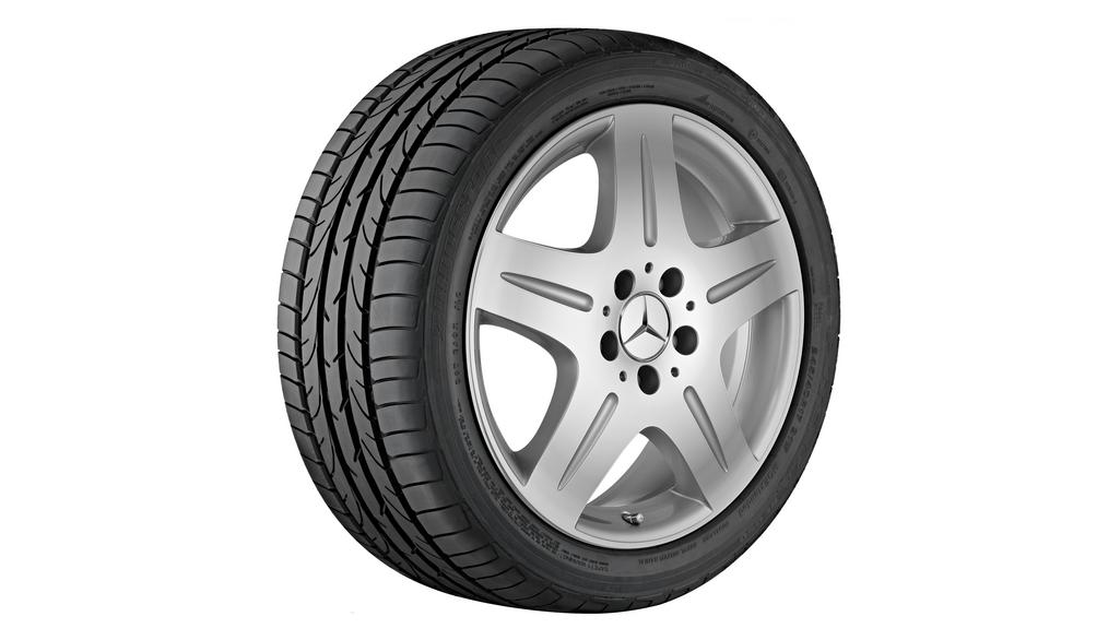 5-spoke wheel, 43.2 cm (17 inch), Viano/ Vito/eVito, 225/55 R17/, brilliant silver, B66560312