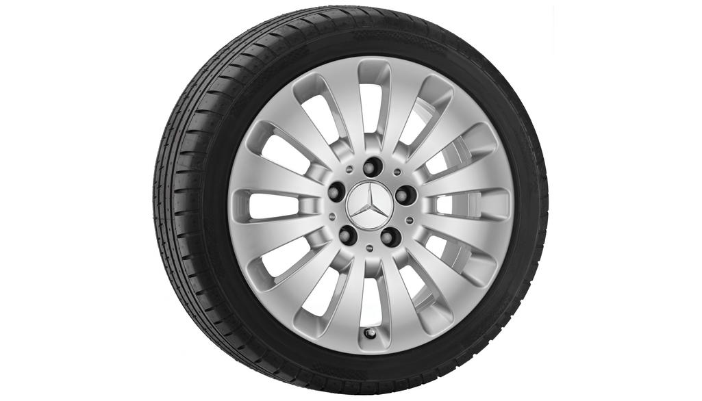 Cerchio a 12 razze, 43,2 cm (17 pollici), Classe C, 225/45 R17/, argento titanio, A20440100029765 Cerchio a 12 razze, 43,2 cm (17 pollici), Classe C, 225/45 R17/, argento titanio, A20440100029765