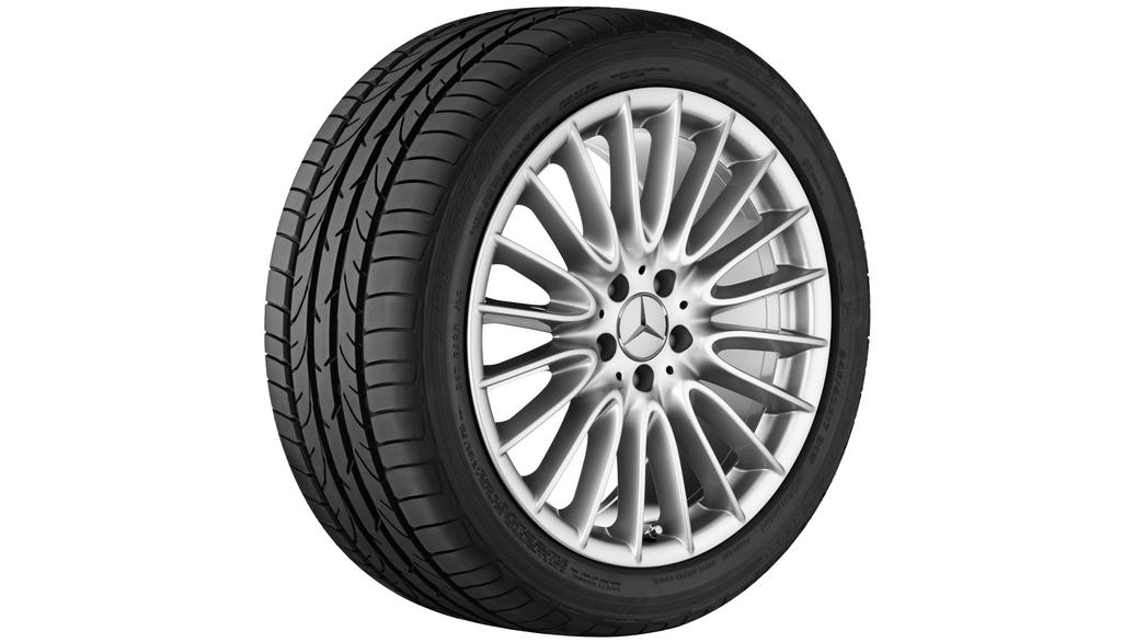 Cerchio a più razze, 48,3 cm (19 pollici), Classe S/CL, 275/40 R19/, argento titanio, B66474537 Cerchio a più razze, 48,3 cm (19 pollici), Classe S/CL, 275/40 R19/, argento titanio, B66474537