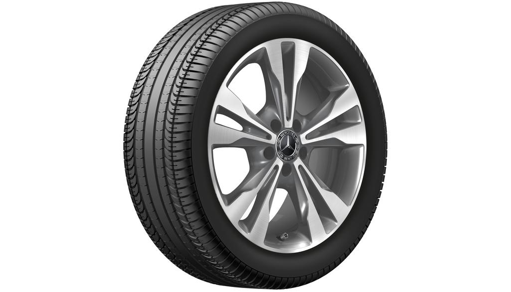 5-Doppelspeichen-Rad Tremolit-metallic Glanzgedreht, Michelin, Pilot Alpin PA4 MO, 245/45 R18 100V XL, Winter, Q44019151020A