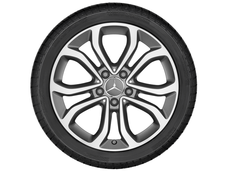 5-twin-spoke wheel, 43.2 cm (17-inch), high-sheen, C-Class, 245/45 R17/, gray Himalaya, A20540139007X21
