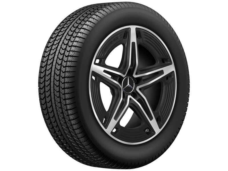 AMG 5-spoke wheel, 48.3 cm (19-inch), high-sheen, A-Class, 245/35 R19/, matt black, A17740144007X36