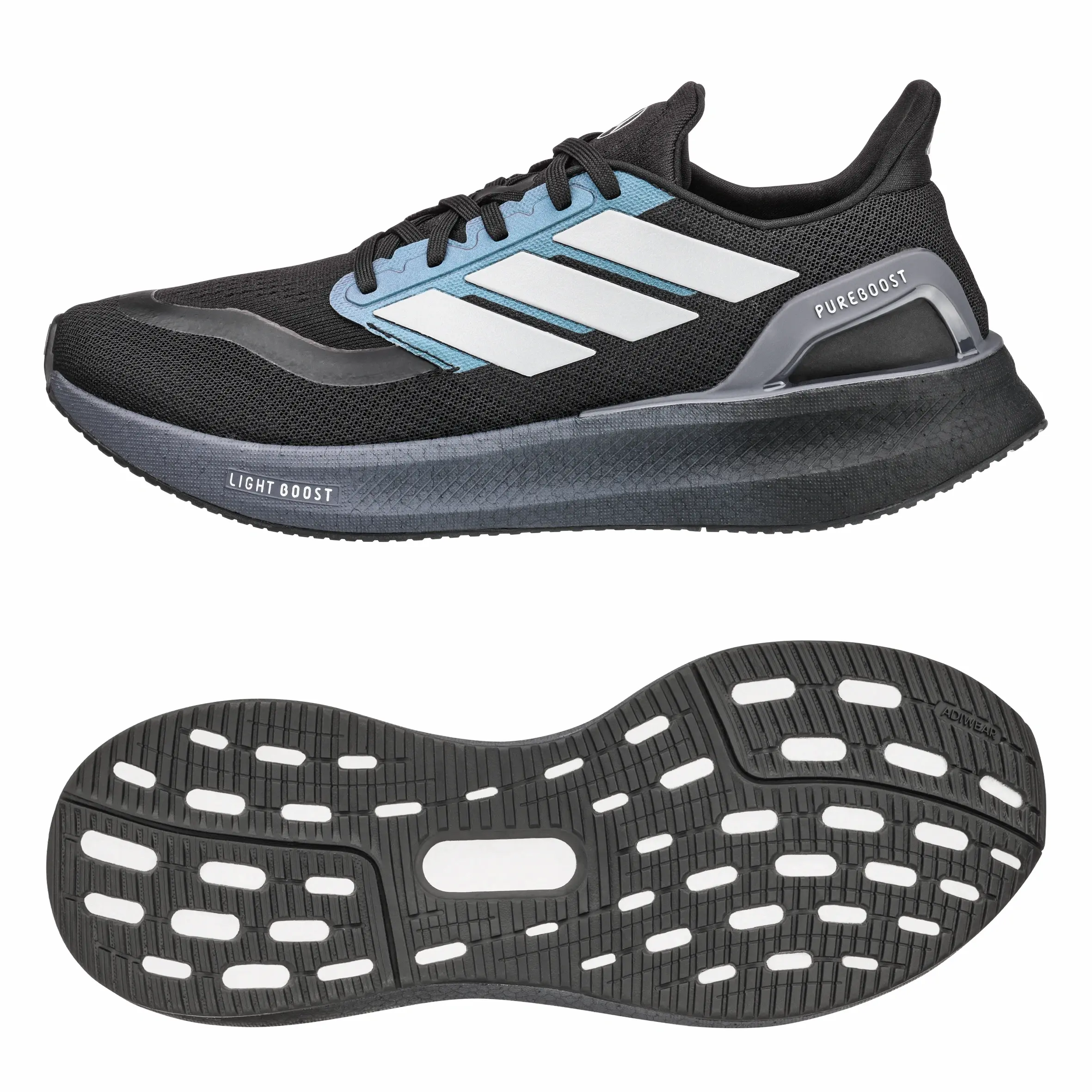 Laufschuhe, Pureboost 5, schwarz / dunkelgrau, 6, adidas, B67960216