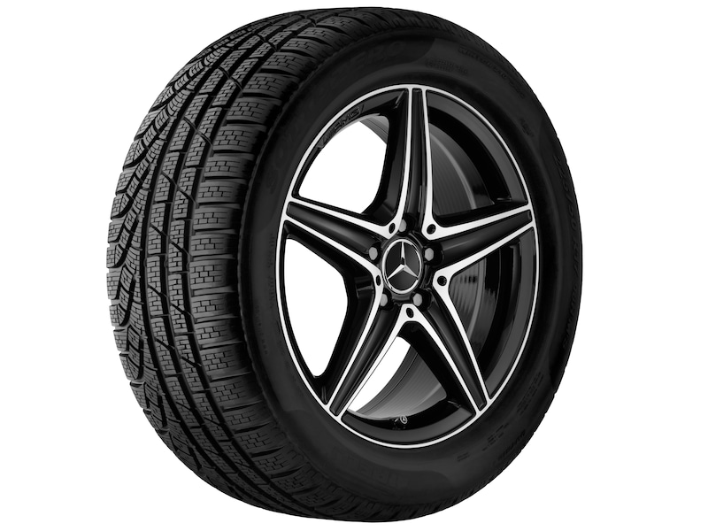 AMG 5-spoke wheel, gloss black, Pirelli, W SottoZero 3 MO, 275/40 R18 103V XL, winter, Q4401417148000J2022