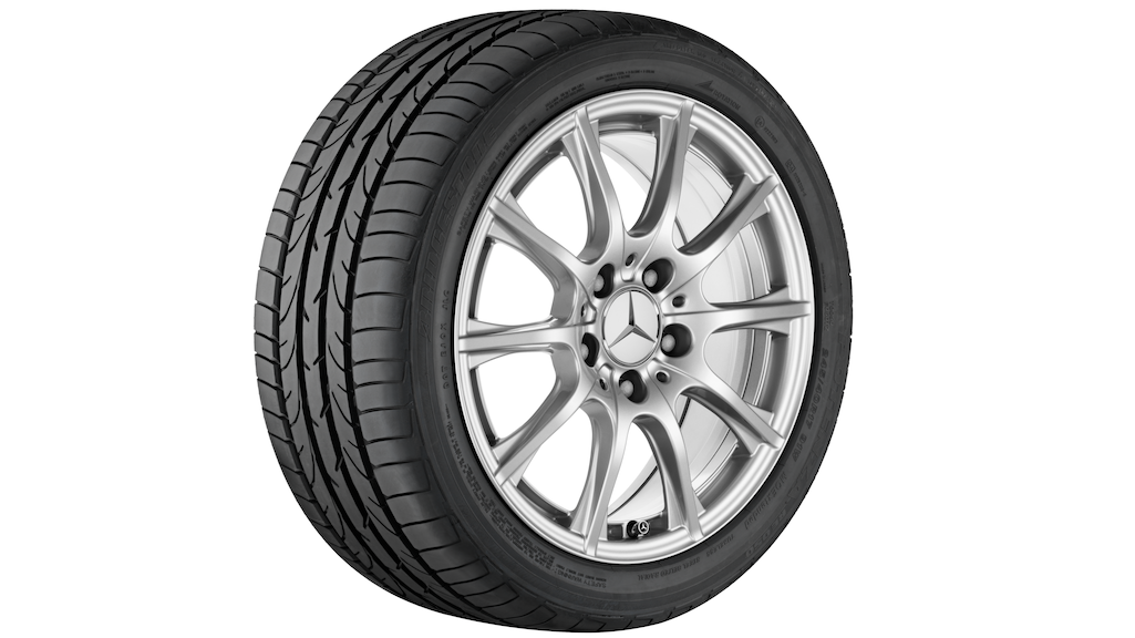 10-Speichen-Rad Vanadiumsilber, Bridgestone, BLIZZAK LM-32 MO, 205/60 R16 92H, Winter, Q440141910680G22021