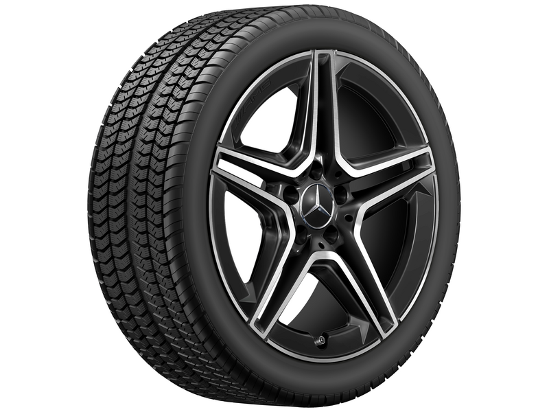 AMG 5-twin-spoke wheel, gloss black, Michelin, Pilot Alpin 5 MO1, 235/40 R18 95V XL, winter, Q440141512260G2