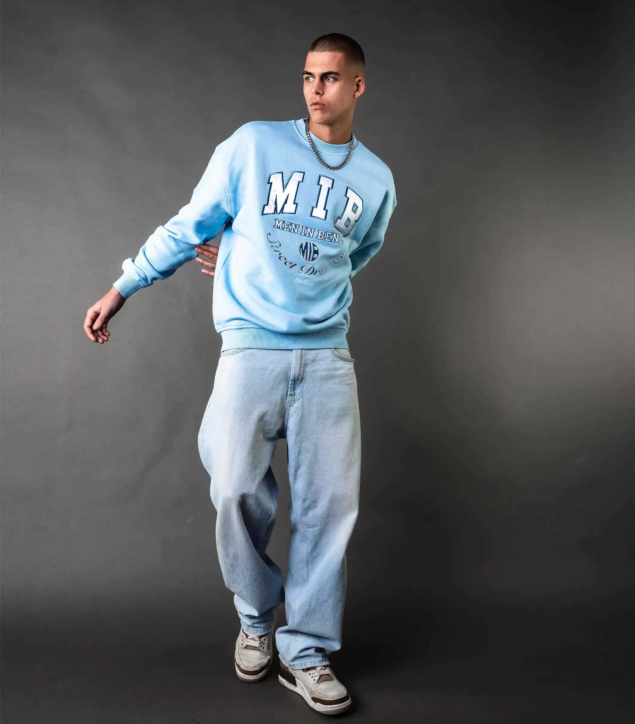 MIB Street Dreams Crewneck, blue, MIB03008I-M00008