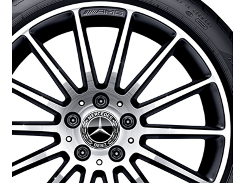AMG Vielspeichen-Rad, 45,7 cm (18 Zoll), Felgenhorn glanzgedreht, CLA/ B-Klasse/ A-Klasse, 225/40 R18/, schwarz, A17640102007X72