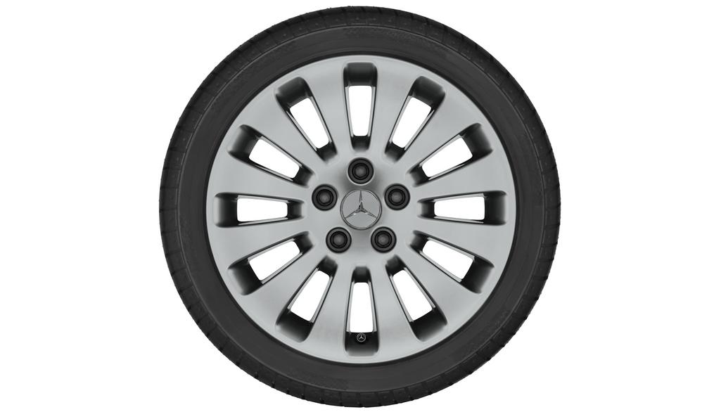 12-spaaks velg, 40,6 cm (16 inch), Citan/eCitan, 205/55 R16/, zilverkleurig, A4154011000 12-spaaks velg, 40,6 cm (16 inch), Citan/eCitan, 205/55 R16/, zilverkleurig, A4154011000