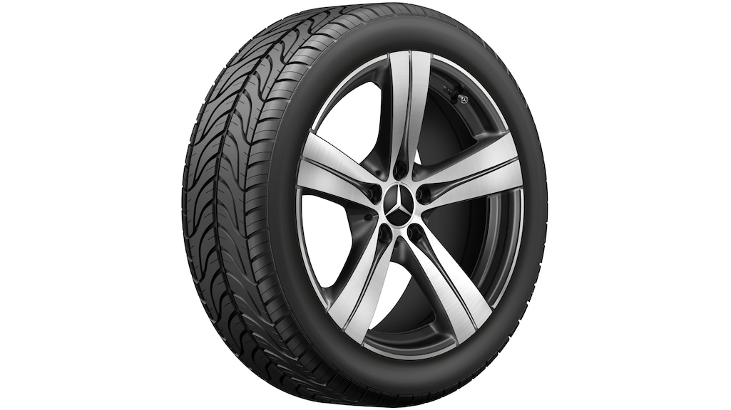 5-spoke wheel black polished, Goodyear, Eagle F1 Asymmetric 5 MO, 245/40 R18 97Y XL, Summer, Q4402414101400J2022