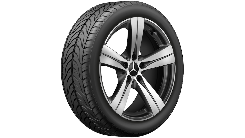 5-Speichen-Rad Schwarz Glanzgedreht, Bridgestone, TURANZA T005 MOE, 18", Sommer, Q4406419102500J2023