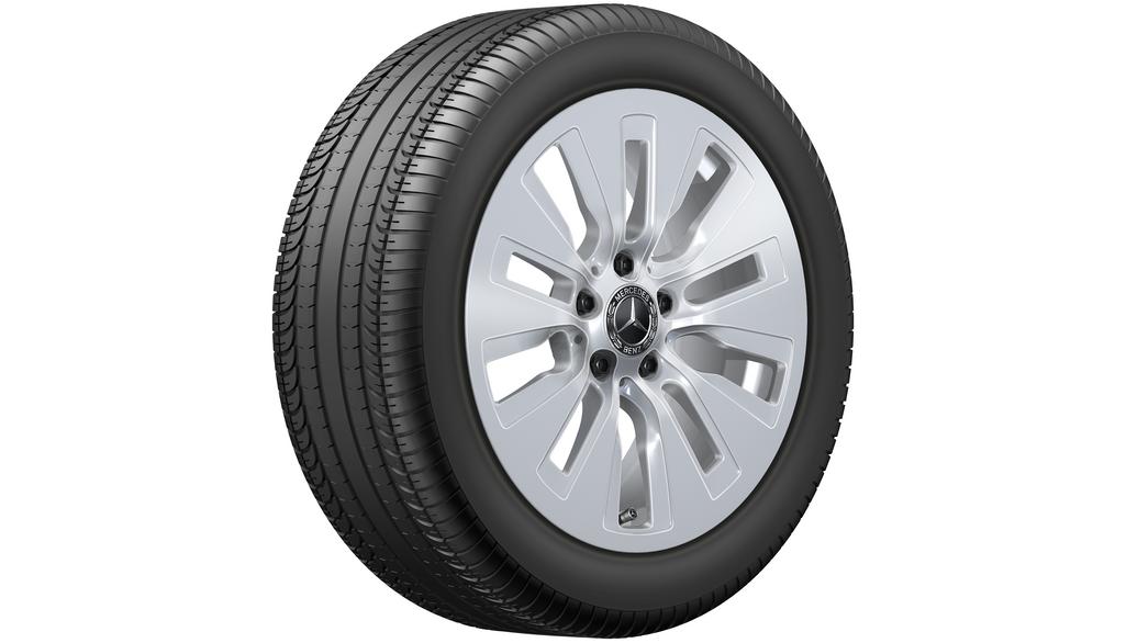 Cerchio a 10 fori, 43,2 cm (17 pollici), Classe C, 225/50 R17/, argento vanadio, A20640102007X45 Cerchio a 10 fori, 43,2 cm (17 pollici), Classe C, 225/50 R17/, argento vanadio, A20640102007X45