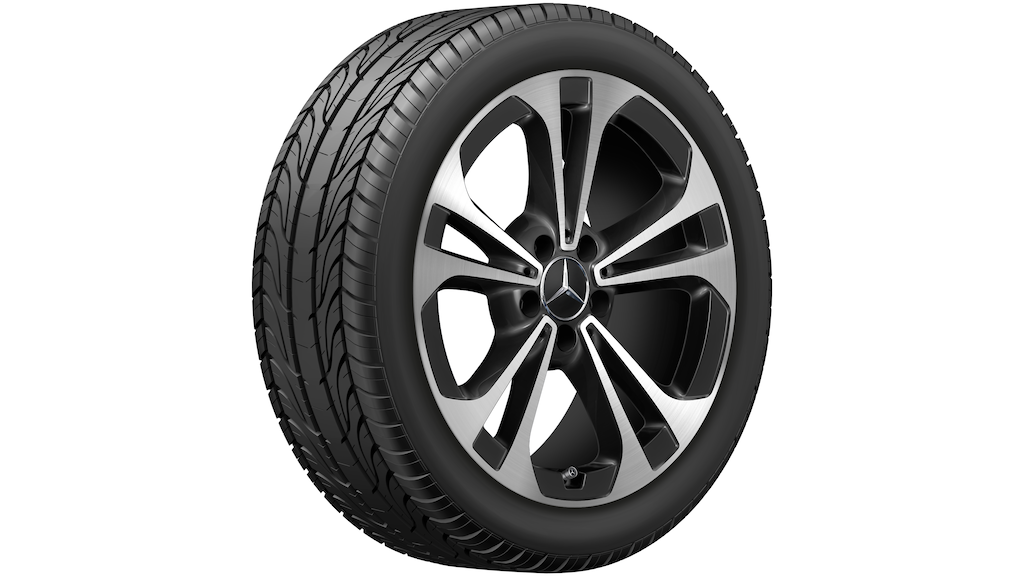 5-twin-spoke wheel, gloss black, Goodyear, UltraGrip Performance G1 MO, 225/45 R18 95H XL, winter, Q44014141056A