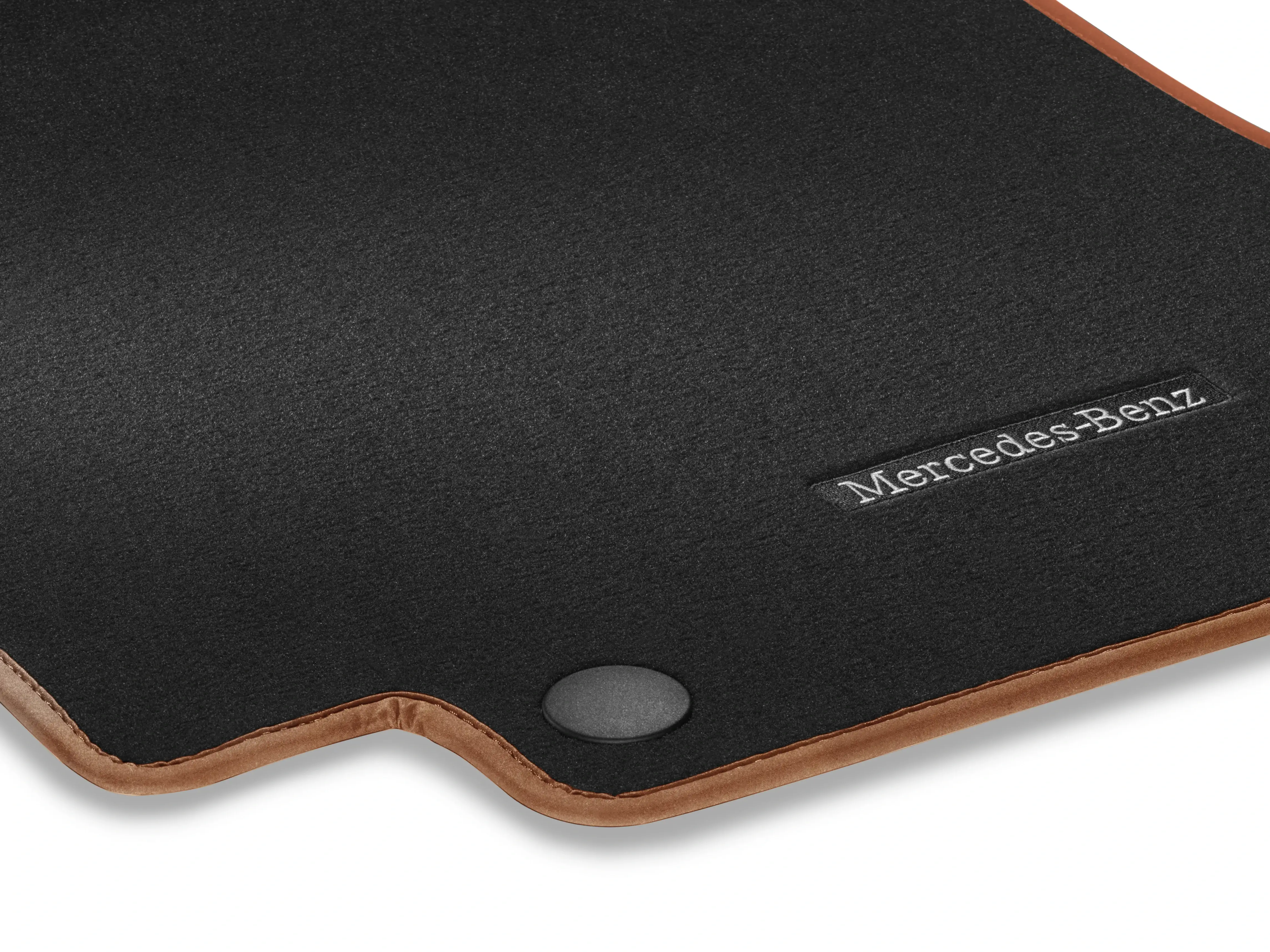 CLASSIC velour mats, set, 3-piece, RL, black, beechbrown edging, A17468039018H36