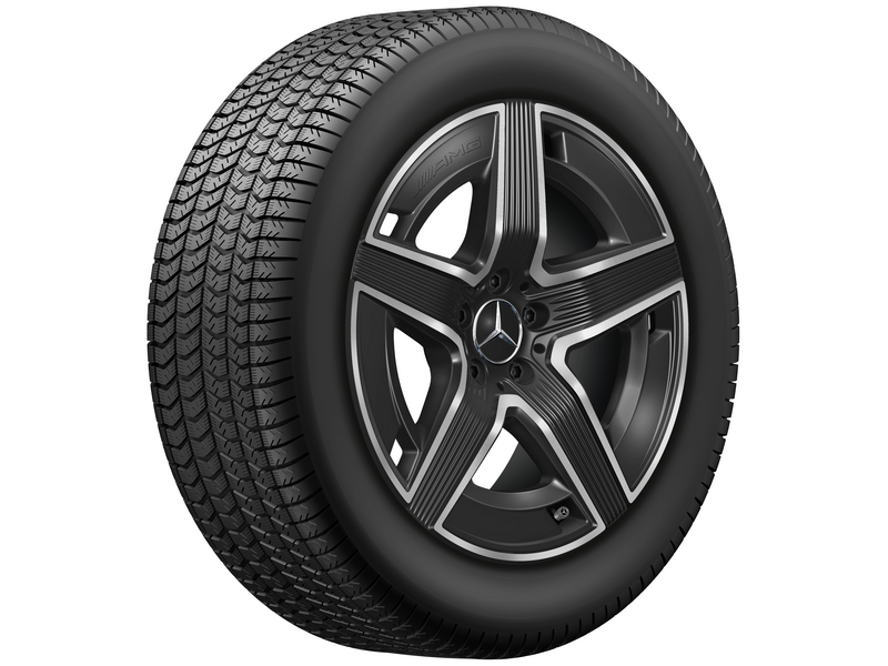 AMG 5-Speichen-Rad, 48,3 cm (19 Zoll), glanzgedreht, GLC, 255/50 R19/, schwarz, A25440105007X23