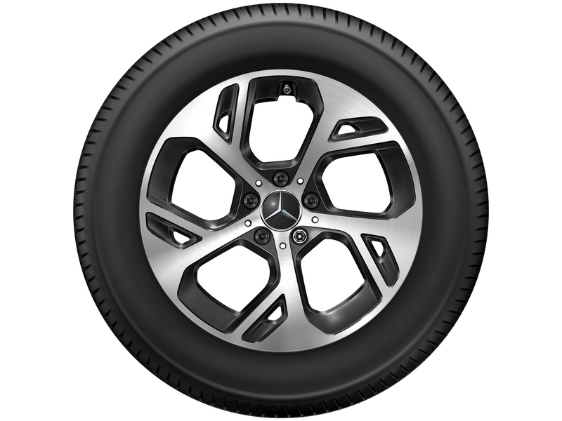 5-spoke wheel, Aero, 45.7 cm (18-inch), high-sheen, GLC, 255/55 R18/, black, A25440147007X23