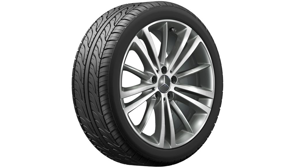 5-Doppelspeichen-Rad, mit Zusatzspeichen, 48,3 cm (19 Zoll), glanzgedreht, CLS, 275/35 R19/, grau Himalaya, A25740104007X21 5-Doppelspeichen-Rad, mit Zusatzspeichen, 48,3 cm (19 Zoll), glanzgedreht, CLS, 275/35 R19/, grau Himalaya, A25740104007X21