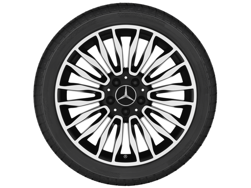 Multi-spoke wheel, 45.7 cm (18-inch), high-sheen, B-Class/ C-Class, 225/45 R18/, black matt, A20540109007X36