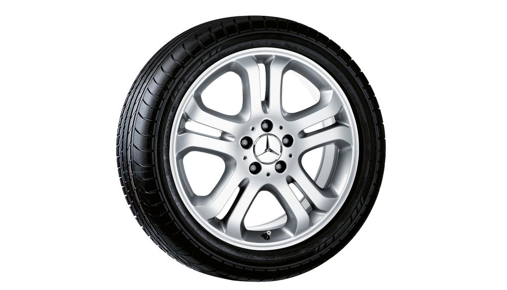 Cerchio a 5 doppie razze, 45,7 cm (18 pollici), Classe M-GLE, 255/55 R18/, argento titanio, B66474287 Cerchio a 5 doppie razze, 45,7 cm (18 pollici), Classe M-GLE, 255/55 R18/, argento titanio, B66474287