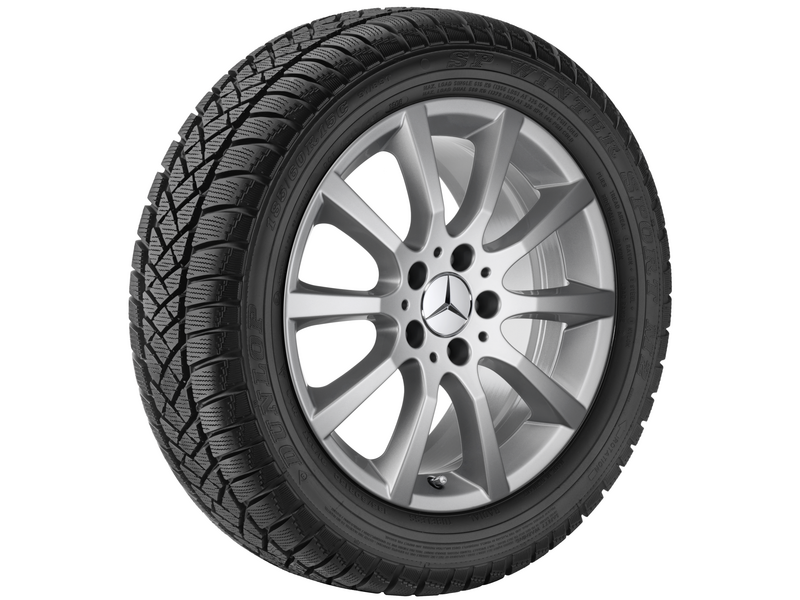 10-Speichen-Rad Titansilber, Pirelli, W 210 SottoZero Serie II MO, 225/45 R17 91H, Winter, Q440141712780G12020