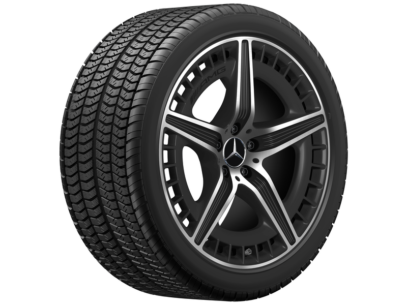 AMG 5-twin-spoke wheel, 50.8 cm (20-inch), high-sheen, EQE, 265/40 R20/, matt black, A29540127007X36