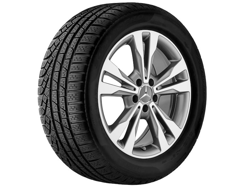 5-Doppelspeichen-Rad Grau Himalaya Glanzgedreht, Pirelli, W SottoZero 3 MOE, 225/45 R18 95H XL, Winter, Q440541710680G12021