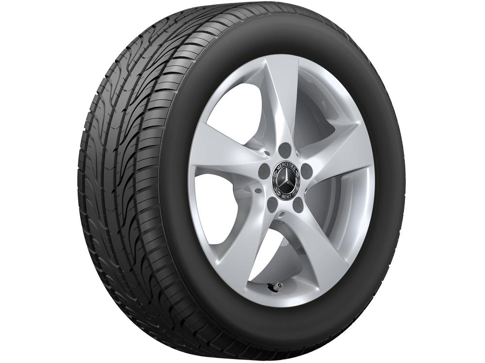 5-Speichen-Rad Vanadiumsilber, Goodyear, Efficient Grip Performance, 225/55 R17 101V XL, Sommer, Q4402914101100J2021