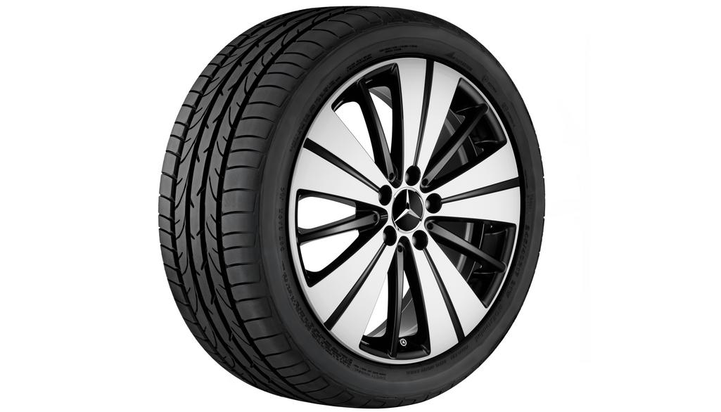 5-Doppelspeichen-Rad, 45,7 cm (18 Zoll), glanzgedreht, CLA/ B-Klasse/ A-Klasse, 225/40 R18/, schwarz, A24640118007X23 5-Doppelspeichen-Rad, 45,7 cm (18 Zoll), glanzgedreht, CLA/ B-Klasse/ A-Klasse, 225/40 R18/, schwarz, A24640118007X23