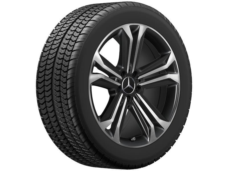 5-twin-spoke wheel, black polished, Pirelli, W SottoZero 3 MO, 255/45 R19 104V XL, winter, Q4401417156100J2022