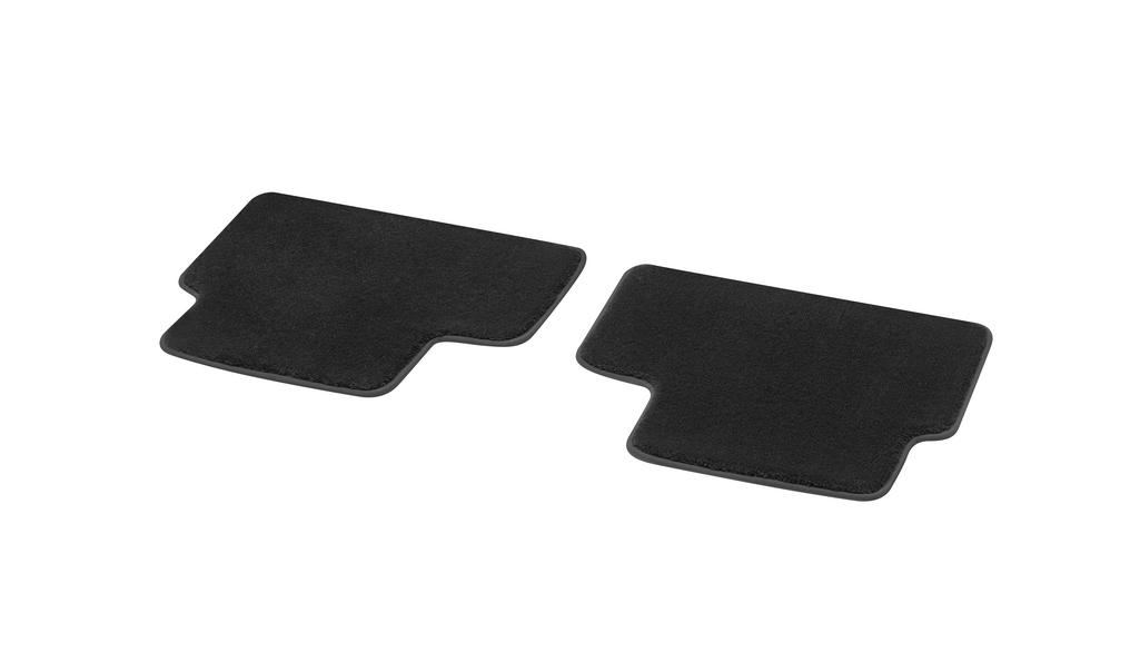 EXCLUSIVE velour mats, rear, 2-piece, CLA/ A-Class, black, A17768065009K26