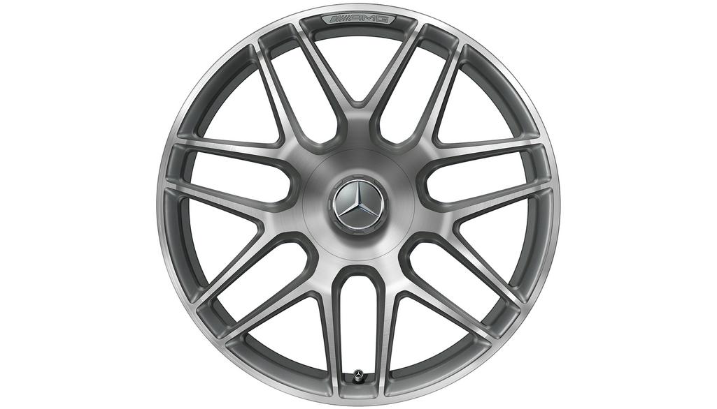 AMG Schmiederad im Kreuzspeichen-Design, 48,3 cm (19 Zoll), glanzgedreht, CLA/ A-Klasse, 245/35 R19/, titangrau, A17740125007X21