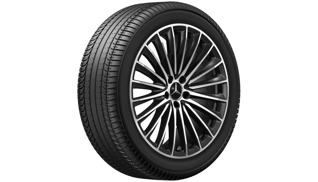 AMG Vielspeichen-Rad, 50,8 cm (20 Zoll), glanzgedreht, GLC, 255/45 R20/, schwarz, A25440108007X23