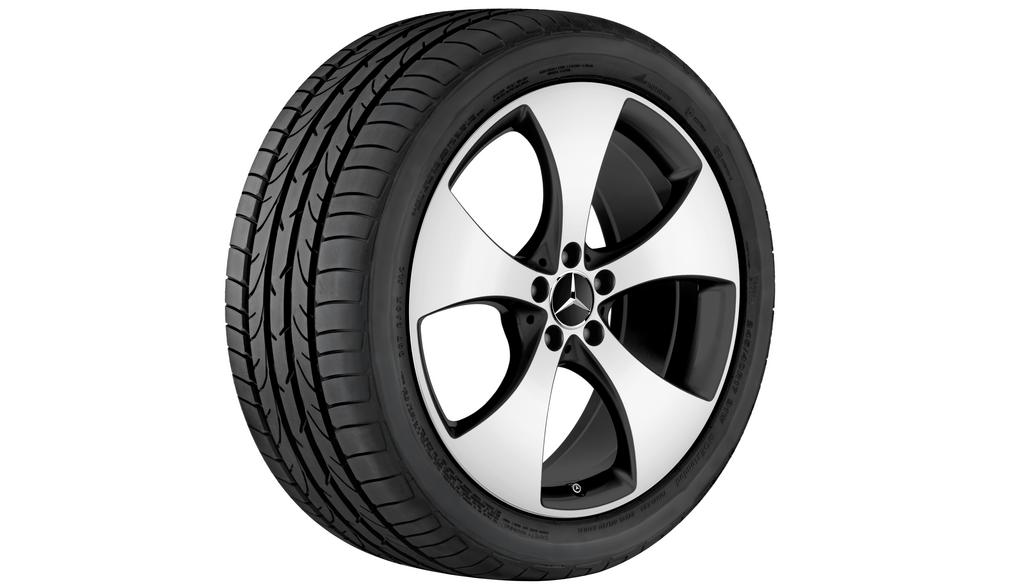 5-spoke wheel, 50.8 cm (20-inch), high-sheen, GLC/ E-Class, 255/45 R20/, black, A25340113007X23