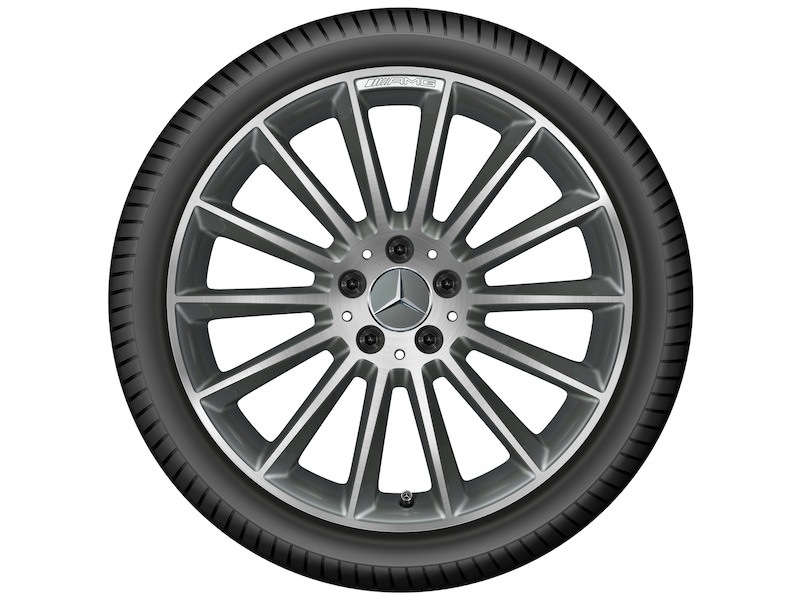 AMG multi-spoke wheel, 48.3 cm (19-inch), high-sheen, CLA/ B-Class/ A-Class, 225/40 R19/, titanium gray, A17740116007X21