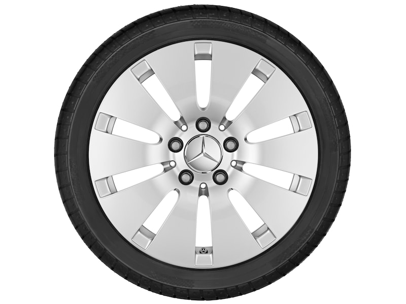 10-hole wheel, 43.2 cm (17 inch), E-Class, 225/55 R17/, vanadium silver, A21340102007X45