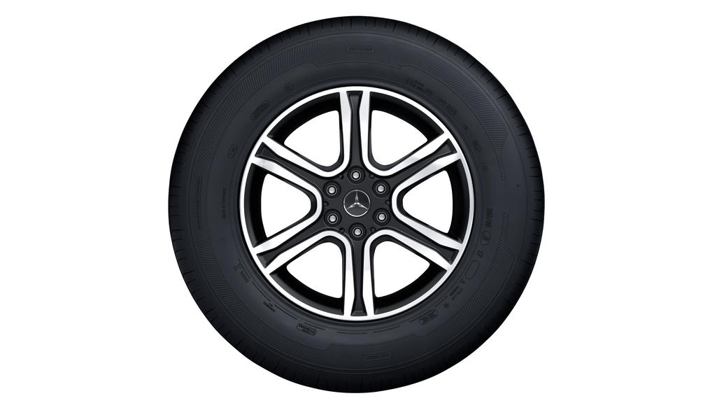 Cerchio a 6 doppie razze, 43,2 cm (17 pollici), lucido, Classe X, 255/65 R17/, nero, A4704010200 Cerchio a 6 doppie razze, 43,2 cm (17 pollici), lucido, Classe X, 255/65 R17/, nero, A4704010200