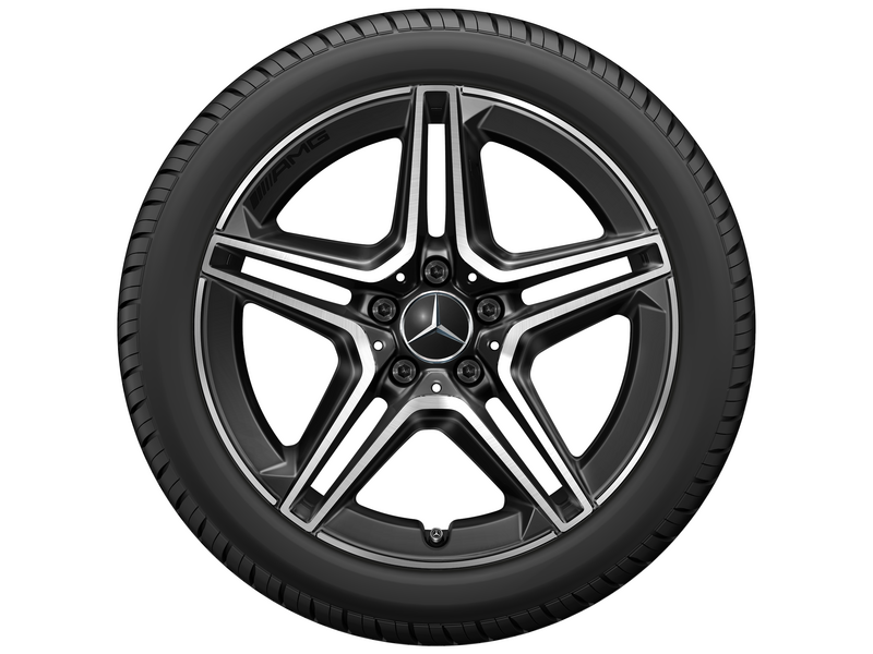 AMG 5-twin-spoke wheel, gloss black, Michelin, Pilot Alpin 5 MO1, 235/40 R18 95V XL, winter, Q440141512260G2