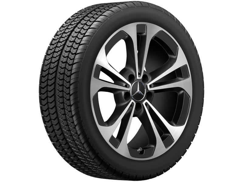 5-Doppelspeichen-Rad Schwarz Glanzgedreht, Goodyear, UltraGrip Performance G1 MO, 225/45 R18 95H XL, Winter, Q44014141057A