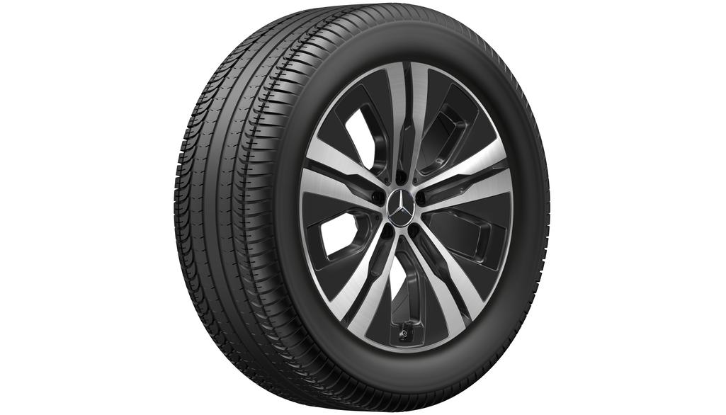 5-Speichen-Rad, Aero, 50,8 cm (20 Zoll), glanzgedreht, GLE, 275/50 R20/, schwarz, A16740165007X23