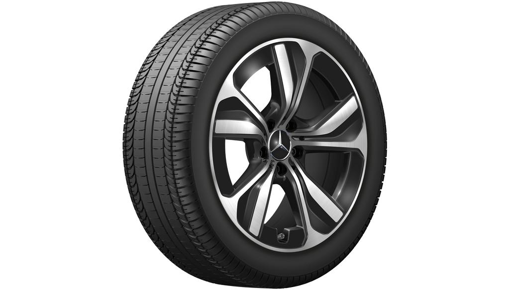 5-spoke wheel, Aero, 45.7 cm (18-inch), high-sheen, 245/45 R18/, black, A23640116007X23 5-spoke wheel, Aero, 45.7 cm (18-inch), high-sheen, 245/45 R18/, black, A23640116007X23