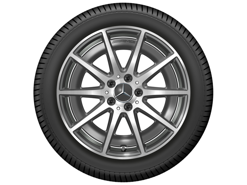 AMG 10-Speichen-Rad Tantalgrau Glanzgedreht, Michelin, Pilot Alpin 5 MO1, 235/45 R18 98V XL, Winter, Q440141513380