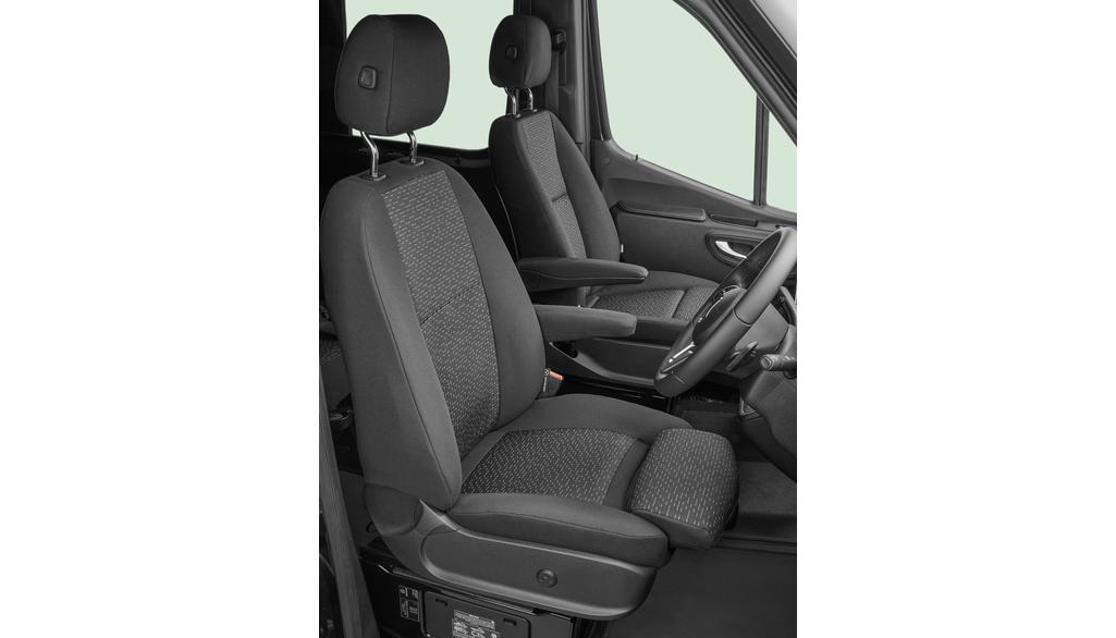 Seat cover, single seat comfort, right, front, Sprinter, black, A9079703500