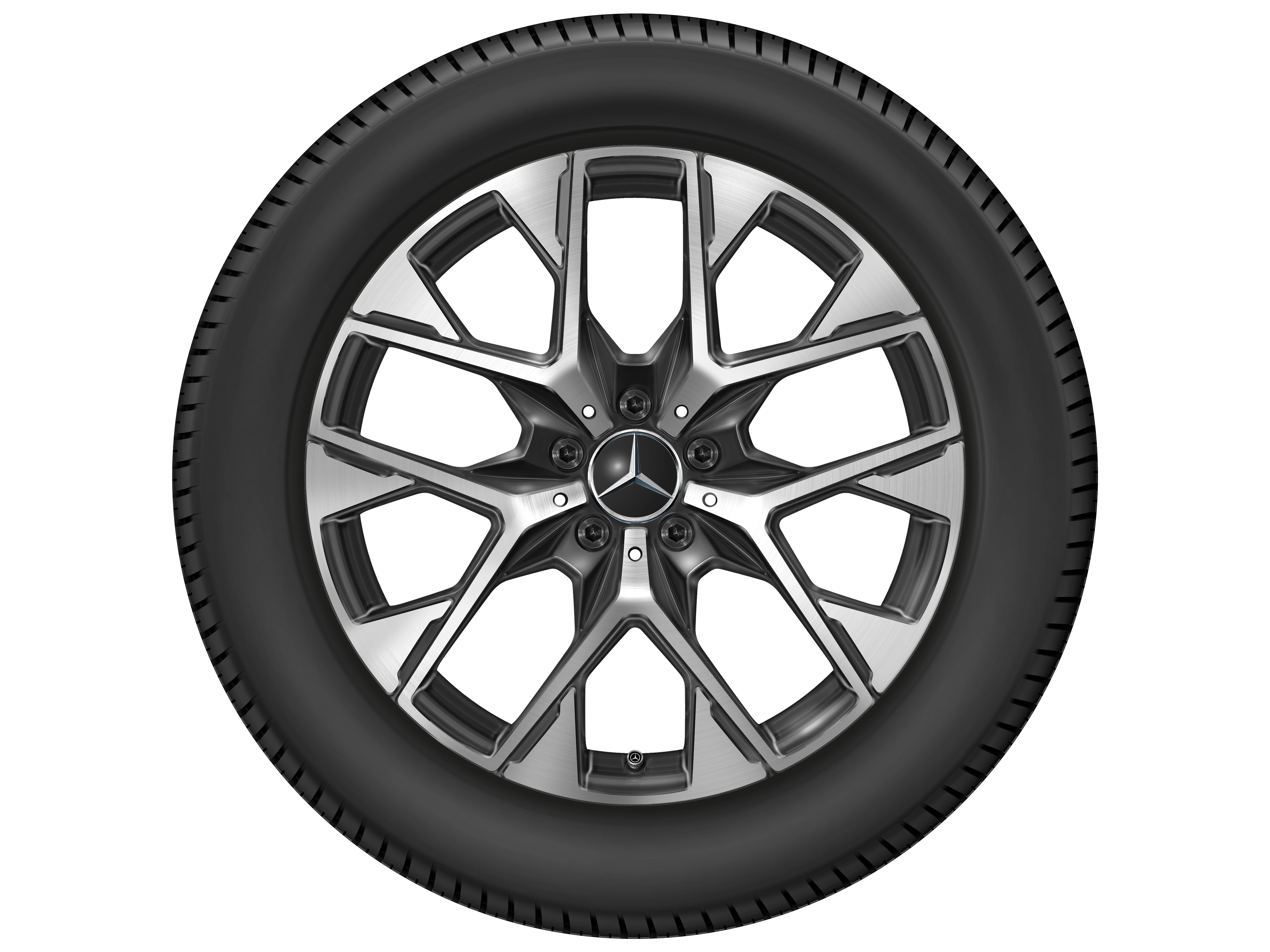 Y-spaaks velg, Aero, 48,3 cm (19 inch), 8 J x 19 ET 32,5, zwart, hoogglans, A25440160007X23