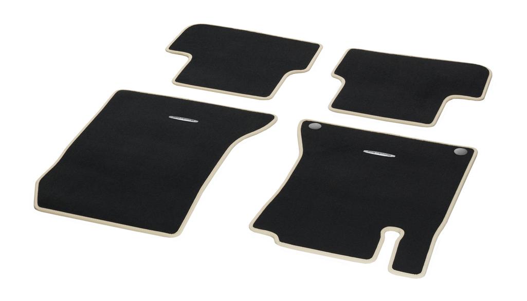 CLASSIC velour mats, set, 4-piece, (e.g. CLA/ B-Class/ A-Class), black, como beige, A11768081008S68