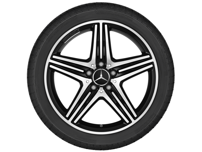 AMG 5-spoke wheel, 45.7 cm (18-inch), high-sheen, CLA/ A-Class, 225/40 R18/, black, A17640104027X23