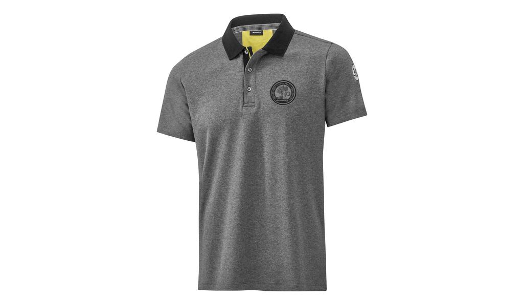 Polo AMG da uomo, grigio / giallo / nero, B66959358 Polo AMG da uomo, grigio / giallo / nero, B66959358